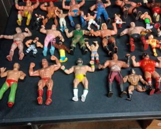 Vintage wrestling figurines