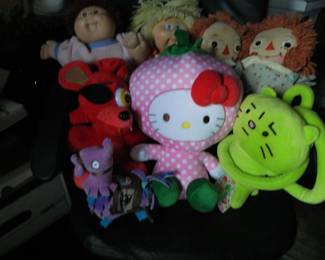 Hundreds of plush, including Disney. 