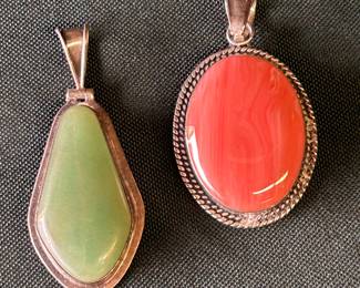 Sterling and gemstone jewelry. 