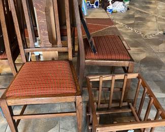4 oak dining chairs