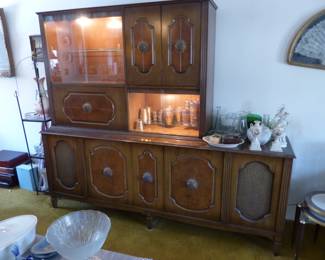 Vintage bar, storage, display & stereo cabinet 