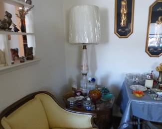 Vintage furniture & bric-a-brac, artwork & custom window treatments are also for sale.
