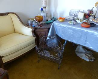 Vintage furniture & bric-a-brac, artwork & custom window treatments are also for sale.