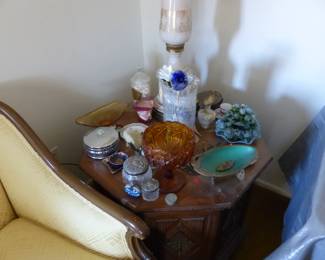 Vintage furniture & bric-a-brac, artwork & custom window treatments are also for sale.