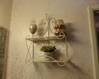 Metal wall shelf