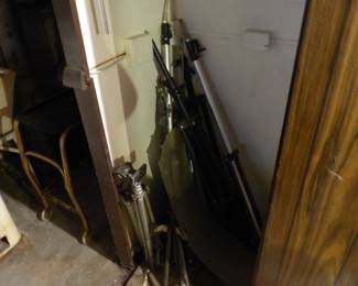 Loaded basement with tools, electronics, vintage cameras, tripods, projectors, vintage aircraft radio receiver and more!!