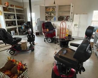 Mobility scooters.