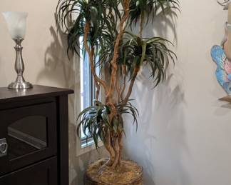 Tall artificial palm tree