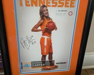 Framed Andraya Carter autographed print