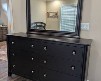Matching mirrored dresser