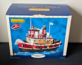 Lemax 'Salty The Tug Boat'. Tested, lights up!