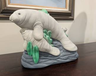 Manatee sand sculpture