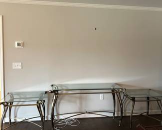 vintage glasstop tables