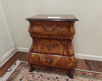 108	Pair of Bombay Style 3 Drawer Nightstands