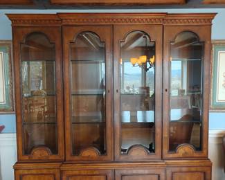 027 Dining Room China Cabinet 8  Door 77 x 84 x 16