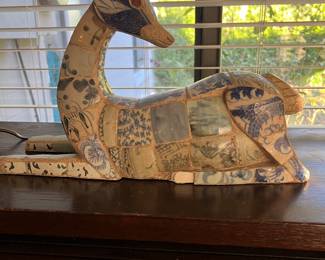 Antique Vintage Chinese sculpture made with mosaic tiles