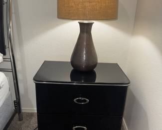 Nightstand and bedside lamp