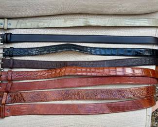 Leather Belts by Tecovas, Justin Lizzard, and Tony Lama