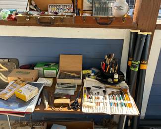 Art Table and Paint Supplies