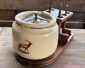 Vintage Pipe and Tobacco Holder