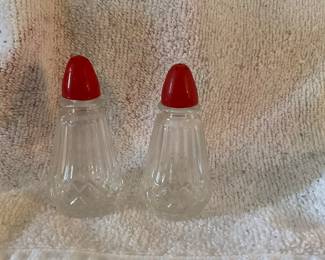 Miniature salt and pepper shakers