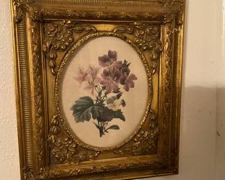 There is a lot of detail in this art work, not just the picture, but the frame also.