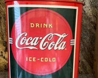 Coca Cola trash recepticle