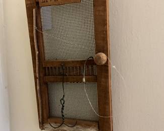Miniature screen door ornament