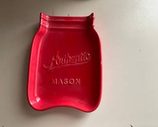 Ceramic mason jar spoon rest
