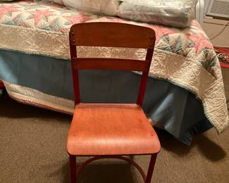 Wooden school chair
