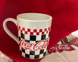Coca-Cola red and black checkered cup