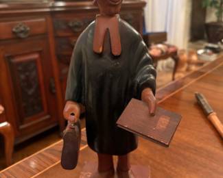 Italian Romeo hand-carved wood figure (lawyer/judge)