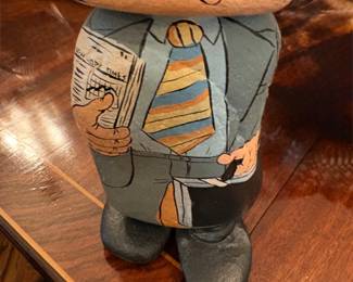 Ted Ehmann painted stone figure