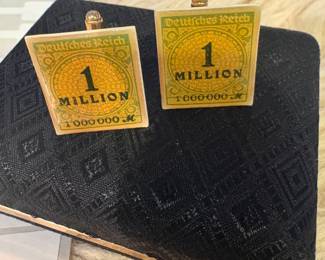 Cufflinks made from 1923 German inflation stamps