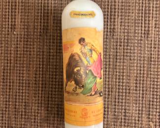 El Loro vintage milk glass bottle (Spain)