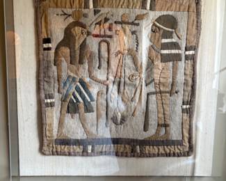 Eygptian Revival framed rug 