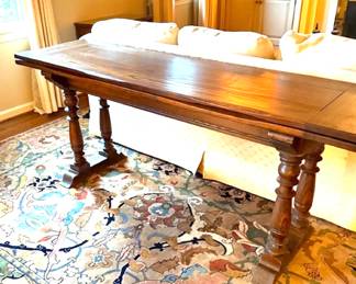 Vintage expandable refectory/library table