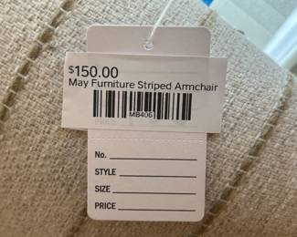 May Furniture Striped Armchair 