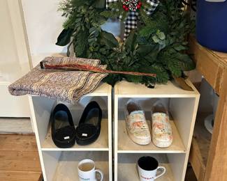 Storage Cubes, Wreath, Shoes 