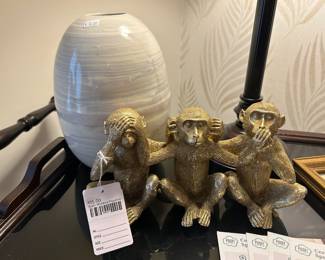 Gold Monkey Figurine 