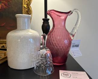 Cranberry Glass Pitcher 