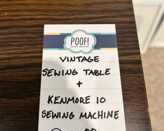 Vintage Sewing Table & Kenmore 10 Sewing Machine