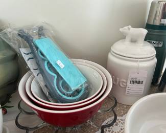 Mixing Bowls, Pig Sugar Jar