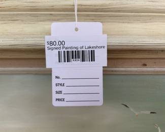 Signed Painting of Lakeshore