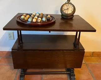 Double Level Drop Leaf Table Decor