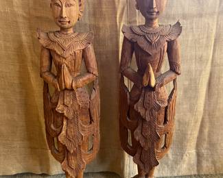 Pair of Southeast Asian carvings