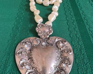 Sterling heart necklace 