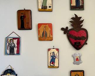 More New Mexican retablos and some Mexican tin 