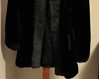 Hall Tree And Faux Fur Coat