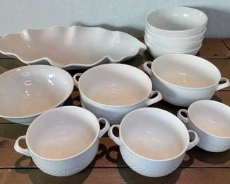 Assorted White Ceramic Serving Pieces 